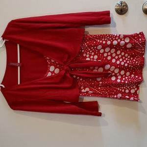 Gitano Red Blouse Set Size M